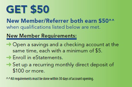 Get $50 New Member Referral Copy